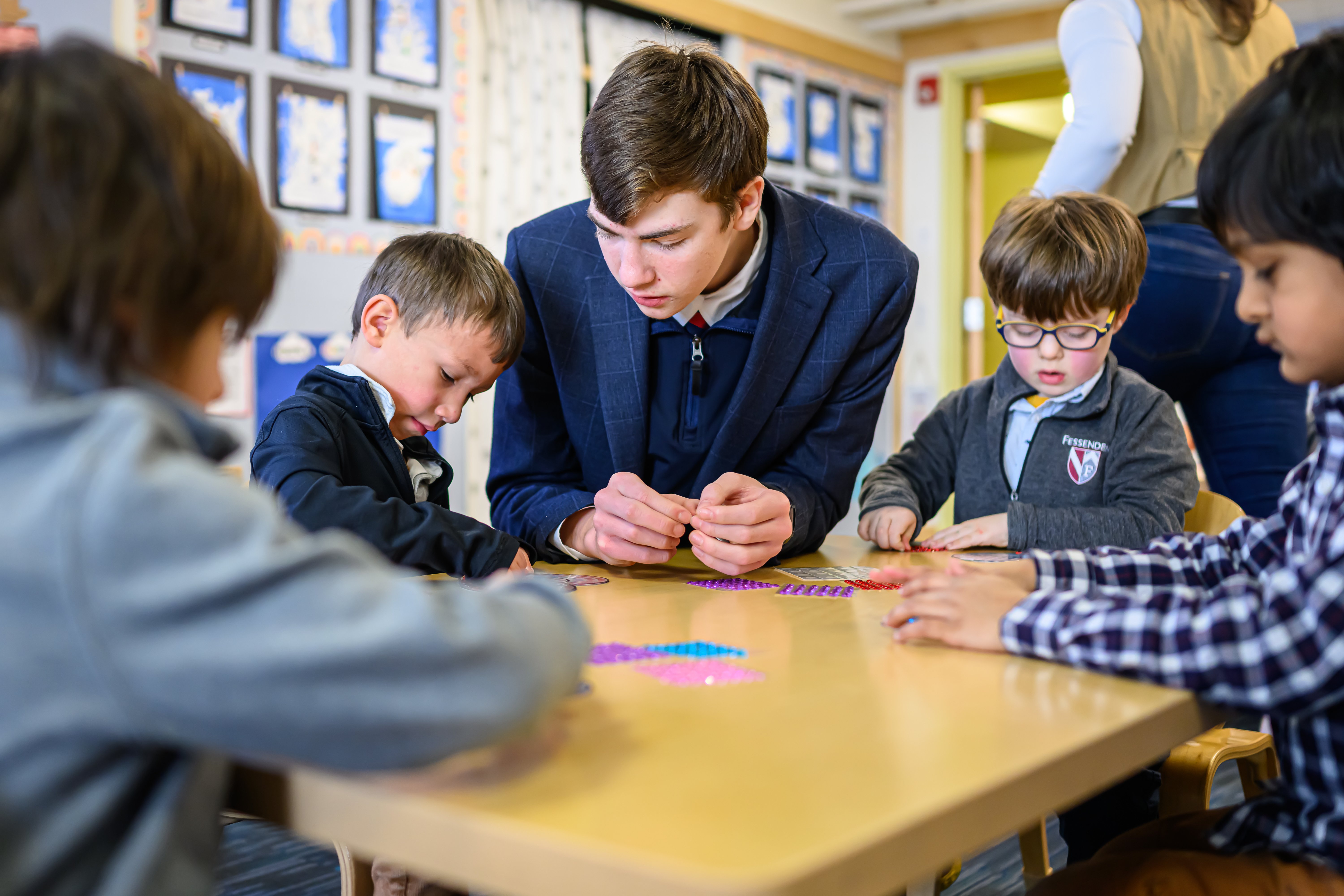 Ninth grader learning leadership skills at the Fessenden School