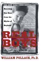 Book cover of “Real Boys: Rescuing Our Sons from the Myths of Boyhood,” a parenting book our boys private school recommends