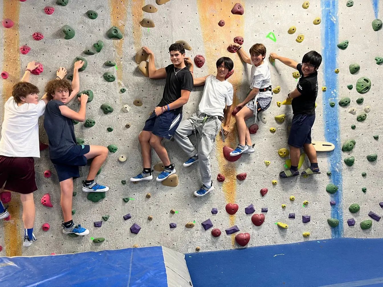 Rockwall climbing on weekends